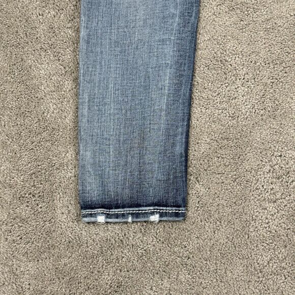 Miss Me Skinny Jeans SZ 28 Blue Denim Mid Rise Embellished Pockets Western Flap - Picture 8 of 8